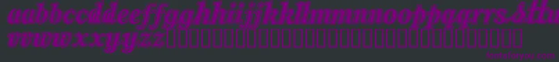 Oil-fontti – violetit fontit mustalla taustalla
