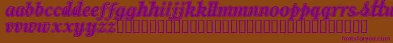 Oil Font – Purple Fonts on Brown Background