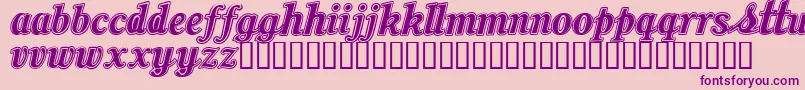 Oil-Schriftart – Violette Schriften auf rosa Hintergrund