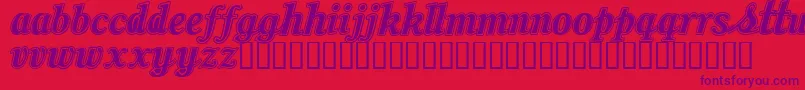 Oil Font – Purple Fonts on Red Background