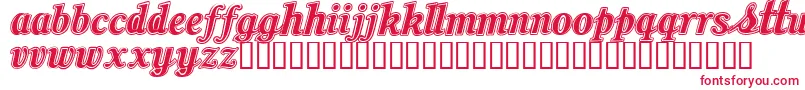 Oil Font – Red Fonts on White Background