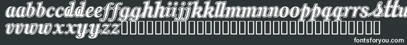 Oil-Schriftart – Weiße Schriften auf schwarzem Hintergrund