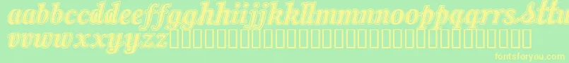 Oil Font – Yellow Fonts on Green Background