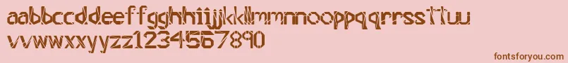 Timelessblocks Font – Brown Fonts on Pink Background