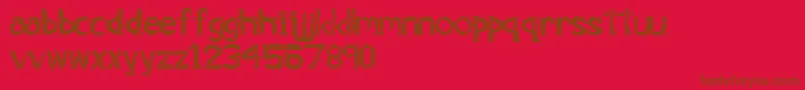 Fonte Timelessblocks – fontes marrons em um fundo vermelho