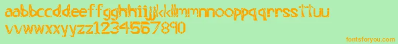 Timelessblocks Font – Orange Fonts on Green Background