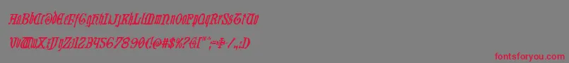 Westdelphiacondital Font – Red Fonts on Gray Background