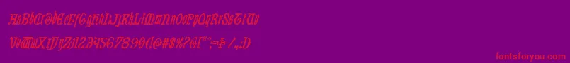 Westdelphiacondital Font – Red Fonts on Purple Background