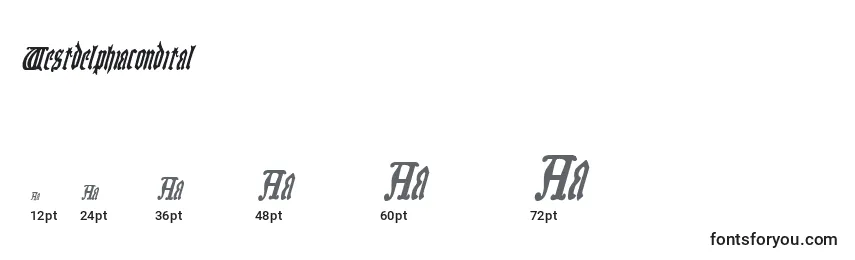Westdelphiacondital Font Sizes