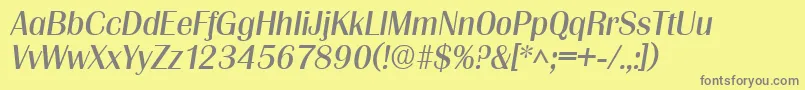 fuente GrenobleItalic – Fuentes Grises Sobre Fondo Amarillo