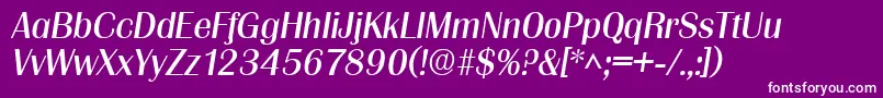 Шрифт GrenobleItalic – белые шрифты на фиолетовом фоне