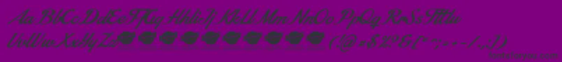 StainyPersonaluseonly Font – Black Fonts on Purple Background