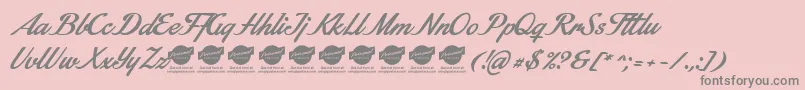 StainyPersonaluseonly Font – Gray Fonts on Pink Background