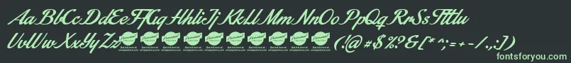 StainyPersonaluseonly Font – Green Fonts on Black Background