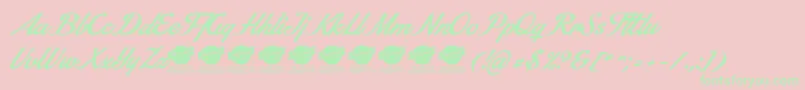 StainyPersonaluseonly Font – Green Fonts on Pink Background