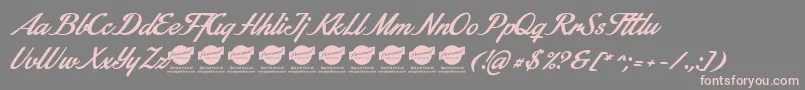 StainyPersonaluseonly Font – Pink Fonts on Gray Background