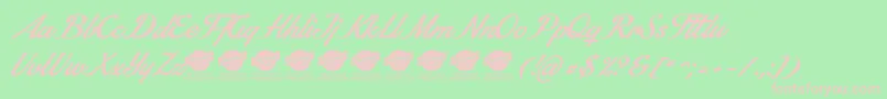 StainyPersonaluseonly Font – Pink Fonts on Green Background