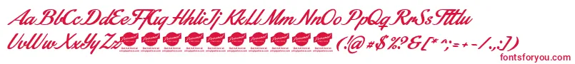 StainyPersonaluseonly Font – Red Fonts on White Background