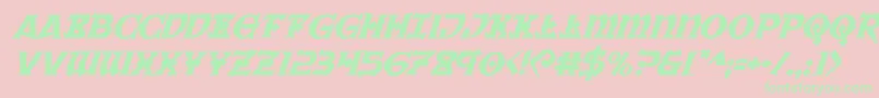 Warpriestital Font – Green Fonts on Pink Background