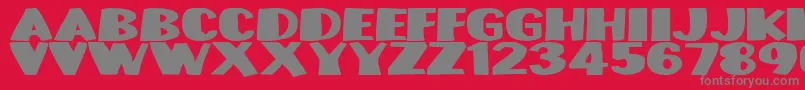 Munster ffy Font – Gray Fonts on Red Background