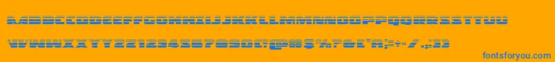 Policecruisergrad Font – Blue Fonts on Orange Background