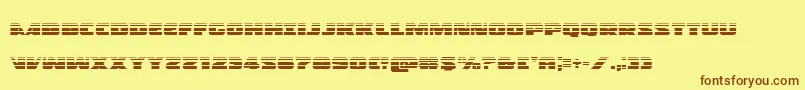 Policecruisergrad Font – Brown Fonts on Yellow Background