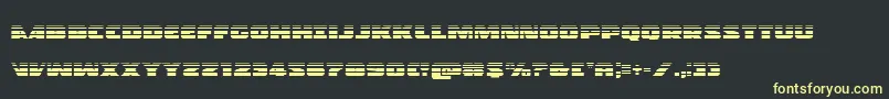 Policecruisergrad Font – Yellow Fonts on Black Background