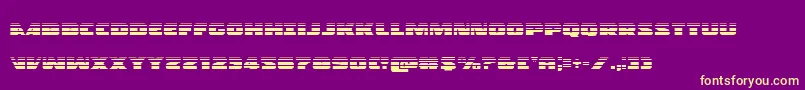 Policecruisergrad Font – Yellow Fonts on Purple Background