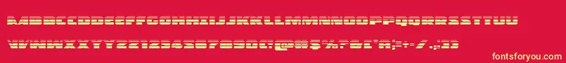 Policecruisergrad Font – Yellow Fonts on Red Background