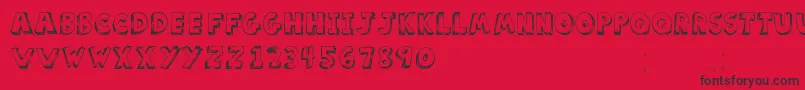 ScoolarTfb Font – Black Fonts on Red Background