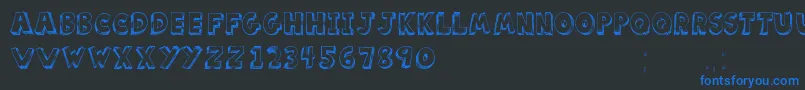 ScoolarTfb Font – Blue Fonts on Black Background