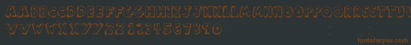 Police ScoolarTfb – polices brunes sur fond noir