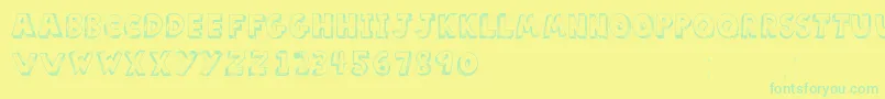 fuente ScoolarTfb – Fuentes Verdes Sobre Fondo Amarillo