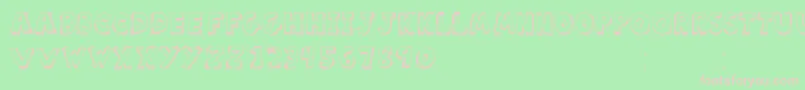 ScoolarTfb-Schriftart – Rosa Schriften auf grünem Hintergrund