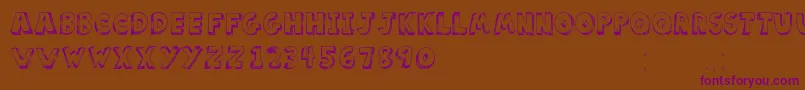 ScoolarTfb Font – Purple Fonts on Brown Background