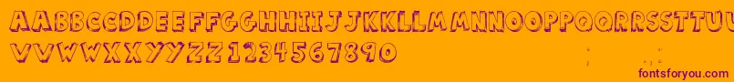 ScoolarTfb Font – Purple Fonts on Orange Background