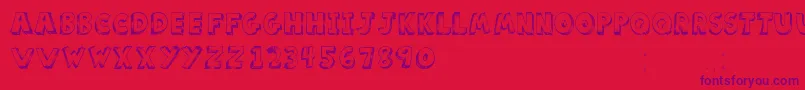 ScoolarTfb Font – Purple Fonts on Red Background