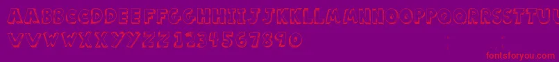 ScoolarTfb Font – Red Fonts on Purple Background