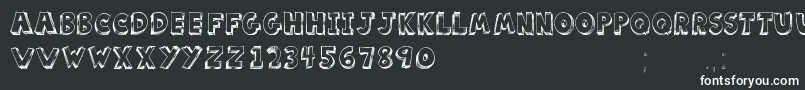 Шрифт ScoolarTfb – белые шрифты на чёрном фоне