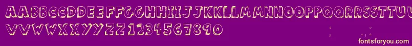 ScoolarTfb Font – Yellow Fonts on Purple Background