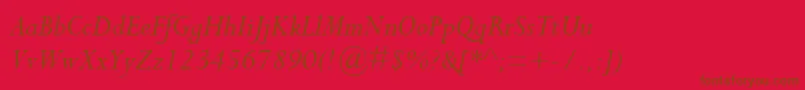 PerpetuaРљСѓСЂСЃРёРІ Font – Brown Fonts on Red Background