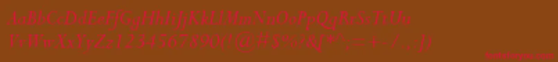 フォントPerpetuaРљСѓСЂСЃРёРІ – 赤い文字が茶色の背景にあります。