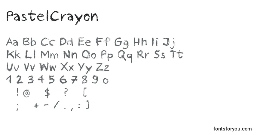 PastelCrayon-fontti – aakkoset, numerot, erikoismerkit