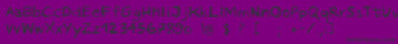 PastelCrayon Font – Black Fonts on Purple Background