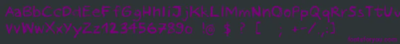 Czcionka PastelCrayon – fioletowe czcionki na czarnym tle
