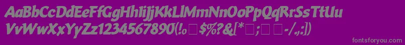 VarioBolditalic Font – Gray Fonts on Purple Background