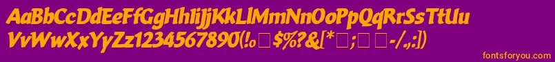 Lisätietoja VarioBolditalic-fontista VarioBolditalic-fontti – oranssit fontit violetilla taustalla