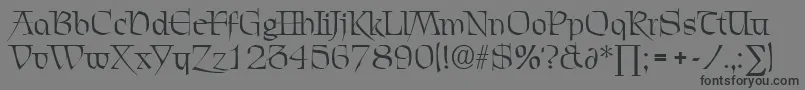 フォントChevalierDb – 黒い文字の灰色の背景