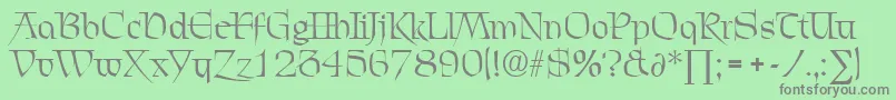 ChevalierDb Font – Gray Fonts on Green Background