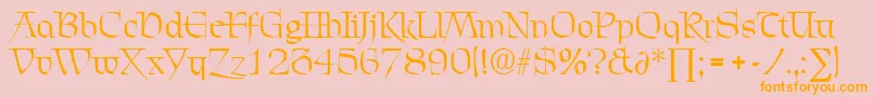 ChevalierDb Font – Orange Fonts on Pink Background